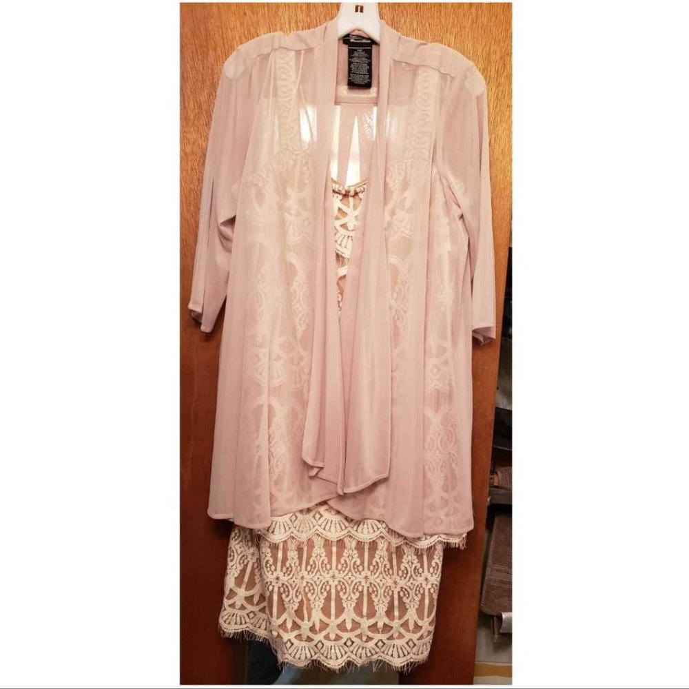 David's Bridal Cream colored dress